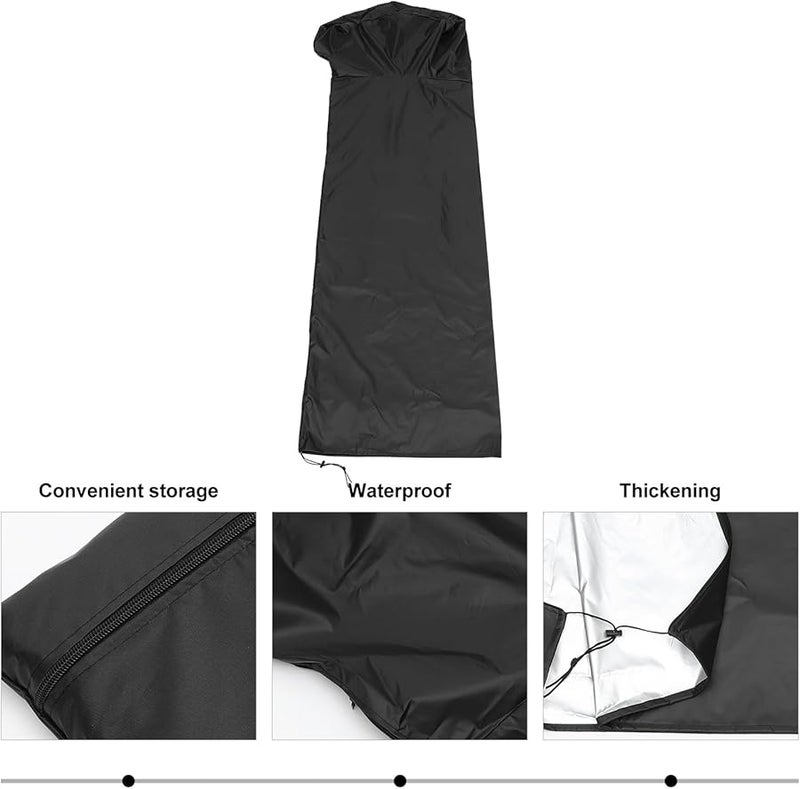 Waterproof Oxford Cloth Patio Heater Cover 210D Outdoor Protector 221x85x48cm Dustproof Rainproof - Image 3